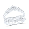 thumbnail image 4 of 14K White Gold Womens Round Diamond Wrap Ring Guard Enhancer 1 Cttw, Womens Size: 5-10, 4 of 4