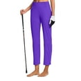 thumbnail image 5 of Bootcut Yoga Pants, Audhol Pants for Women High Waisted Crop Work Pants Summer Casual Slacks Yoga Dress Pant Yoga Work Pants Purple XL, 5 of 7