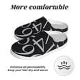 thumbnail image 6 of Daiia Numbers Print Women’s Fuzzy Slippers Memory Foam Lightweight House Shoes Cozy Loafer Flannel House Shoes-42/43, 6 of 7