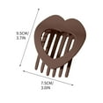 thumbnail image 2 of Hair Claw Clip, Heart Shaped Hair Clip, Matte Color PC Flat Grip Hair Clip for Women Strong Hold No Slip Hair Accessories for Updos and Ponytails Comfortable Durable Hair Clip, 2 of 5
