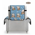 thumbnail image 3 of SCRAWLGOD Yorkshire Terrier Paw Print Recliner Chair Cover Anti Scratch Stain Resistant Recliner Chair Cover with Elastic Straps Washable Non Slip Reclining Slipcover for Living Room, 3 of 7