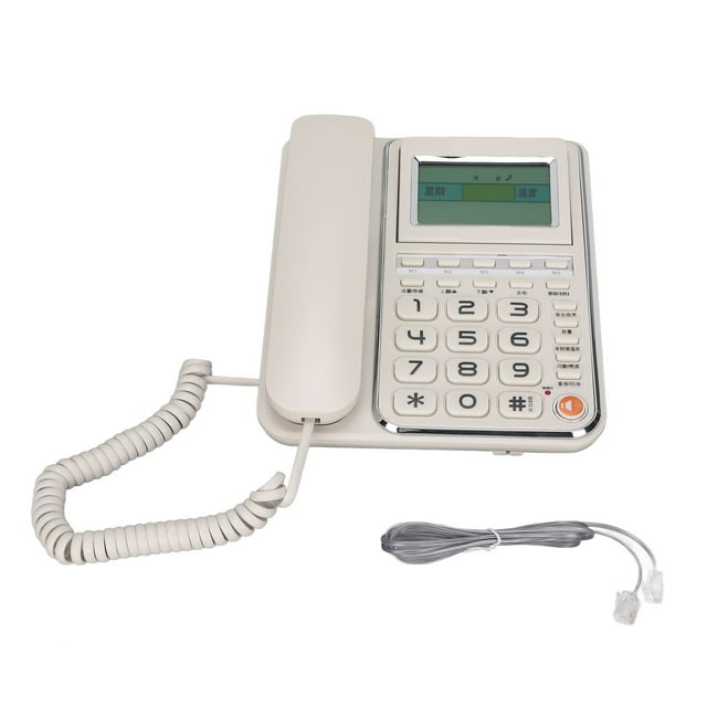Teléfono con cable y botones grandes G035 para casa, con altavoz, para personas mayores, oficina en casa.