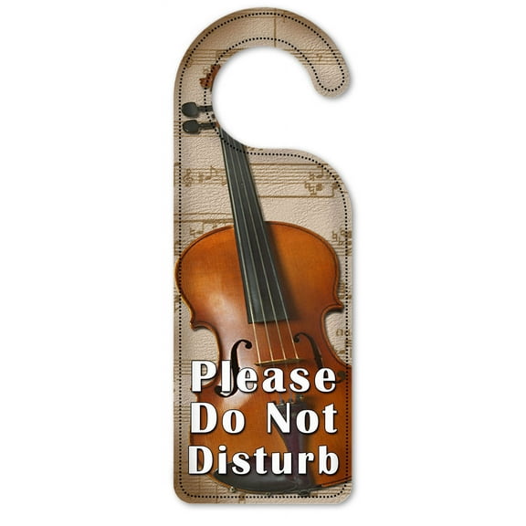 Do Not Disturb Door Knob Hanger Sign - Violin