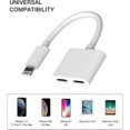 thumbnail image 4 of 2pack,Compatible for iPhone Headphone Adapter Double Compatible with Lightning Port to Audio Jack and Charger Earphone Charging Splitter 11 12Mini pro, 4 of 4