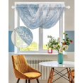 thumbnail image 3 of Water Wave Blue Sheer Waterfall Valance Curtains for Window, Abstract Art Minimalist Rod Pocket Sheer Topper Swag Curtains for Living Room, Kitchen 38.5"W x 47.2"L, 1 Panel, 3 of 7