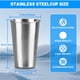 thumbnail image 5 of Paquete de 8 Vasos de Pinta de Acero Inoxidable de 16 Oz, Vaso de Acero Inoxidable, Vaso de Pinta, Vaso de Agua, Apilable, Reutilizable, Sin, 5 of 5