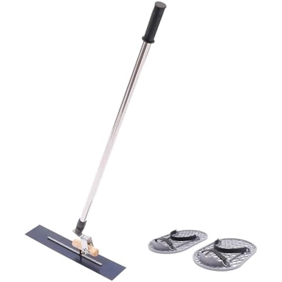 Bull Float Manganese Steel Concrete Float Kit,19.7x4" Concrete Trowel with 3.6-6.6ft Telescopic Long Handle and Concrete Finishing Shoes,for Concrete Finishing$$Tools & Hardware Other