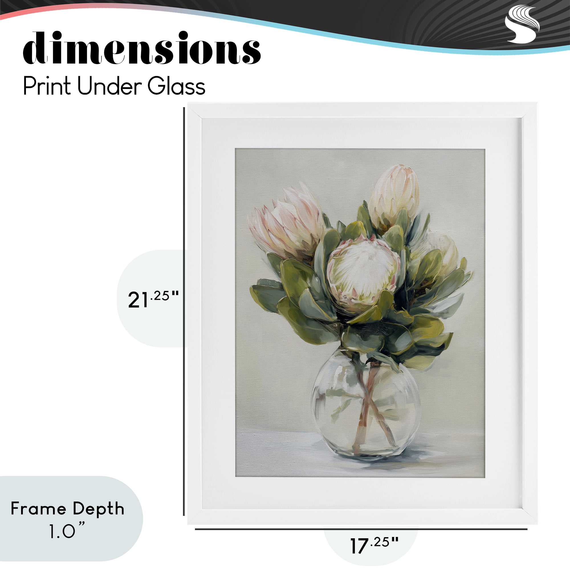 Stupell Industries Lush & Wild Tropics White Framed Print Under Glass, design by Svetlana Aleynikova