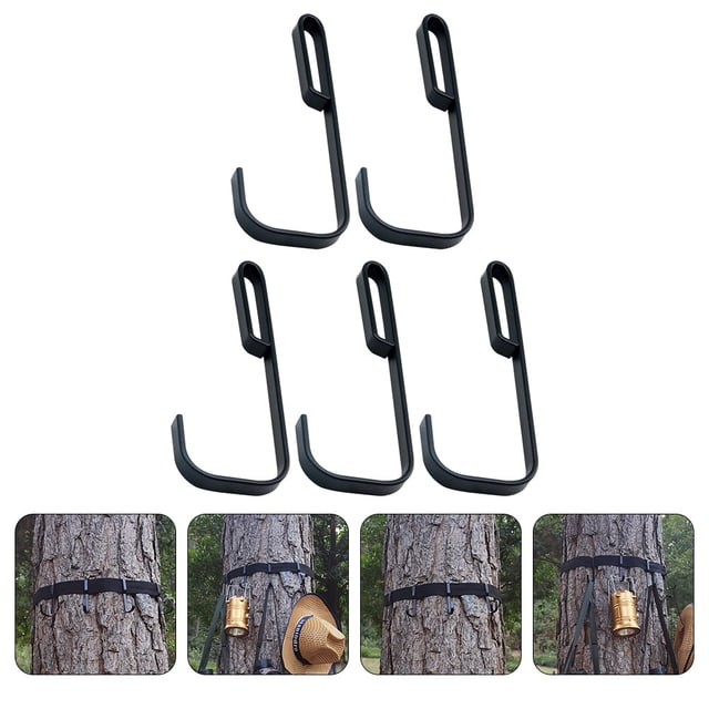 IFANLANDOR 5Pcs Hook for Tree Climber Hanging Gear in Black for Hunting Accessories