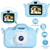 Children Camera,Children Dual Camera,1080P HD Video Digital Camera for Kids Selfie Camera with Anti-Drop Silicone Case for 4-12 Years Old Boys Girls GANZTON-Blue