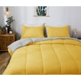 thumbnail image 3 of DOMDEC Goose Down Alternative Comforter Set - 2 Piece Set - All Seasons - Twin/Twin XL, Yellow and Gray, 3 of 3