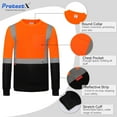 thumbnail image 2 of ProtectX High Visibility Long Sleeve Shirts Reflective Hi Vis Safety Shirt for Men Class 2 Construction Shirt 1 Pack Orange 3X-Large, 2 of 6
