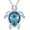 White-Diamond, variant on Sea Turtle Heart Necklace for Women 925 Sterling Silver Topaz/Turquoise/Jade/Larimar/Diamond Turtle Pendant Jewelry Birthday Gifts for Wife Mom