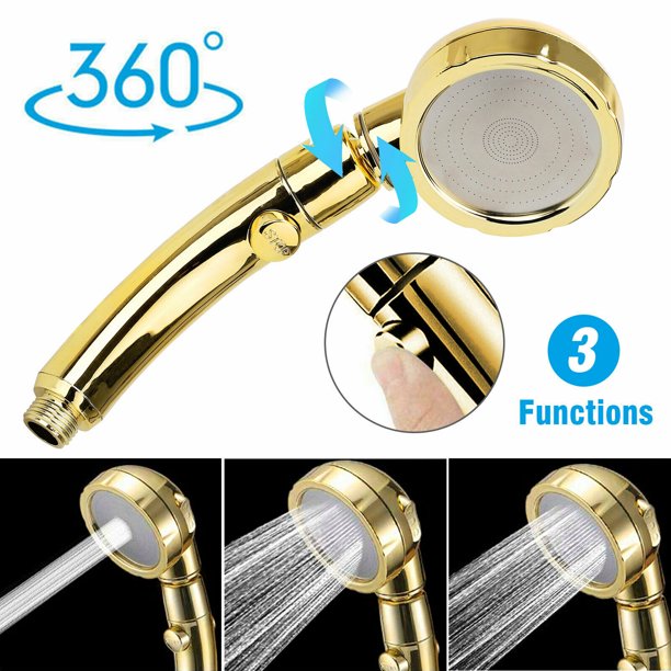 3 In 1 High Pressure Showerhead Handheld Shower Head Hand Held with ON