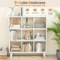 thumbnail image 6 of Costway 2 PCS 9-Cube Bookcase with 6 Removable Shelves Raised Support Feet for Living Room White, 6 of 7