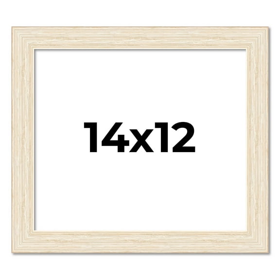 14x12 Frame White Barnwood Picture Frame Includes UV Acrylic Plexiglass, Acid Free Foam Backing