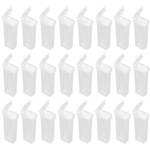 CIMAXIC Boîte Coulissante Blanche en PP pour Rangement avec Canaux Fendus et Enclenchements Sécurisés Facile à Nettoyer 50 Pcs, 3.43"X1.06"X0.71 Pouces