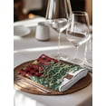 thumbnail image 6 of Christmas Tree Cloth Napkins Set of 4 Reusable Dinner Napkins, Winter Xmas Ball Snowy Red Black Plaid Cocktail Napkin Washable Table Napkins for Wedding/Holiday Party/Baby Shower 20"x20", 6 of 7