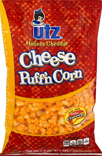 Utz Hulless Cheddar Cheese Puff'n Corn- 7.5 oz. Bags (3 Bags)