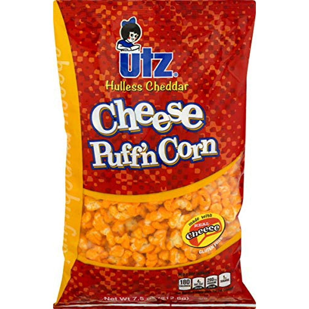 Utz Hulless Cheddar Cheese Puff'n Corn 7.5 oz. Bags (6 Bags) Walmart