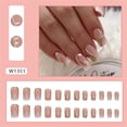 thumbnail image 2 of Christmas Decoration Fofosbeauty 24pcs Press on False Nails,Fake Nails for New Year Valentine's Gift,Coffin Gold Dust Love, 2 of 10