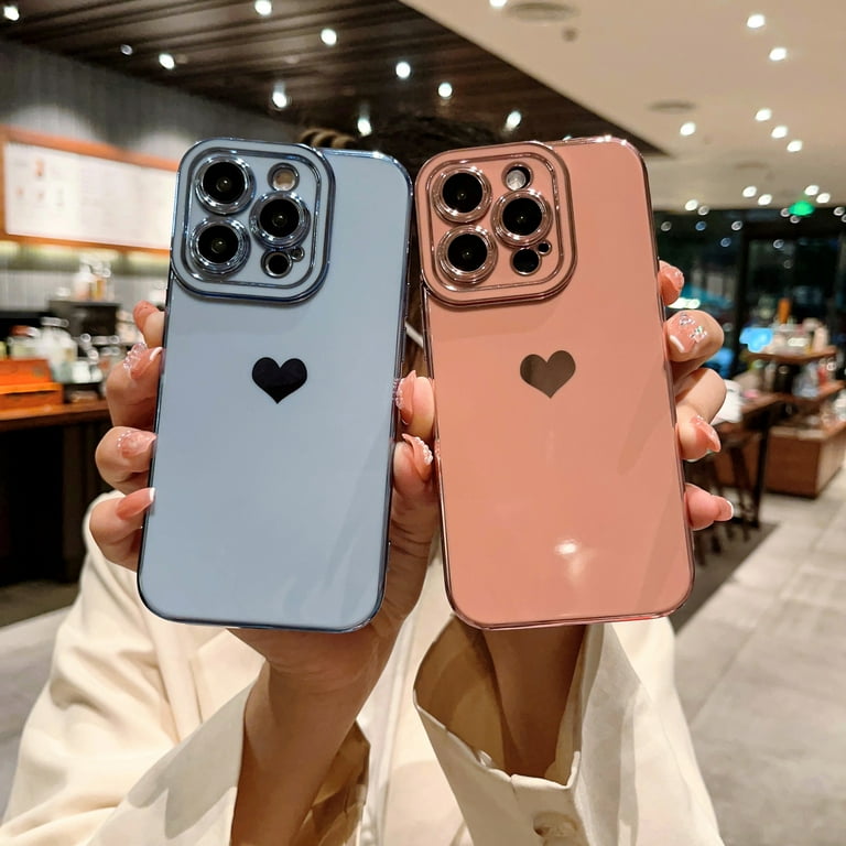 Slim Case for iPhone 16 Pro Max, Electroplated Hearts