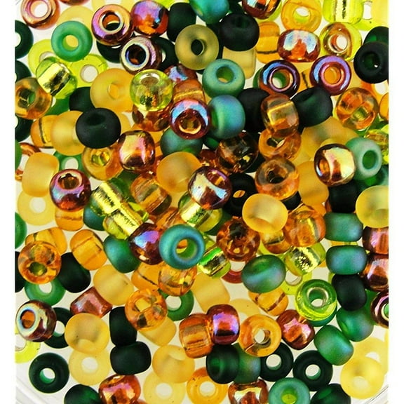 Miyuki Round Seed Beads Size 6/0 20g Earthtone Mix