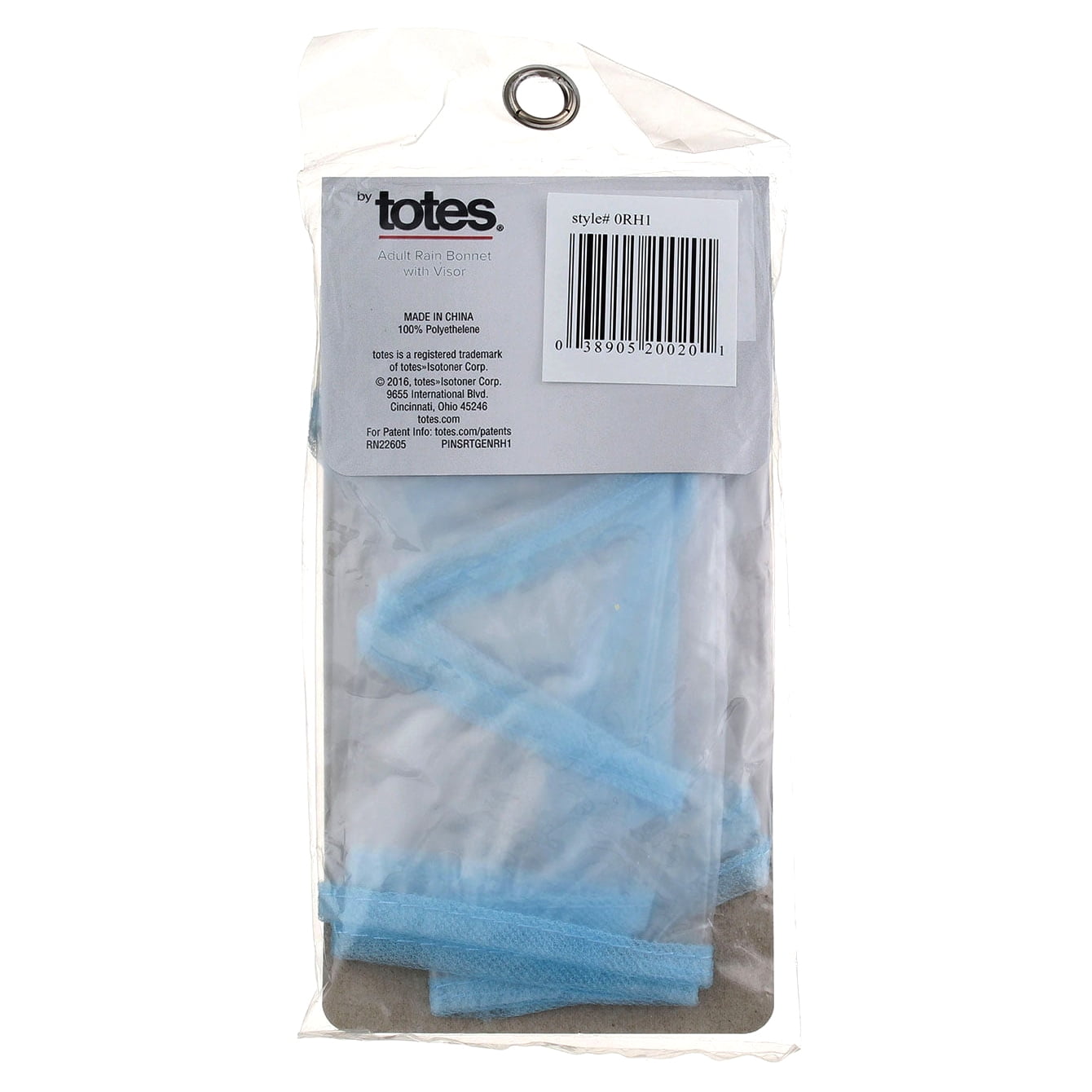 Totes Rain Bonnet With Visor - One Size Fits Most Rain Protection For Hair