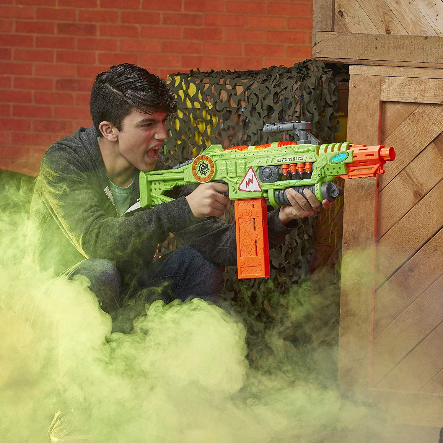 Revoltinator Nerf Zombie Strike Blaster with motorized Lights Sounds & 18 Official Darts for Kids, Teens, & Adults - Walmart.com