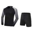 thumbnail image 2 of Conjunto de camiseta y pantalón corto de de fútbol, ​​camiseta de multifuncional, uniforme de entrenamiento de protección para niños y 2XL, 2 of 8