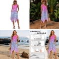 thumbnail image 5 of Whosucclay Pink Leopard Gradient Print Matching Hawaiian Holiday Outfit Set Men Button T-Shirts and Women Sleeveless Sundresses Dress 2026 Spring Long Midi Dress Travel Outfit, S, 5 of 7