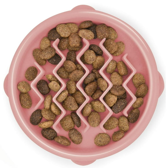 Comedero Antilento Outward Hound Rosa Pequeño para Perro