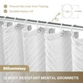 thumbnail image 7 of Siiluminisoy White Shower Curtain，Heavy-Duty Mold/Mildew-Resistant,Water-Repellent, Machine-Washable,Boho Tufted Geometric Striped Design,72 x 72, 7 of 7
