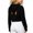 AB442 Black, variant on Tisuna Toddler Crop Hoodies Girls Stylish Solid Color Hoodie Teen And Youth Daily Wear Long Sleeve Outfits Size 3-4 Years