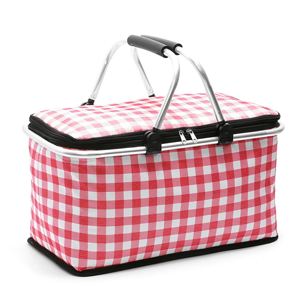 Large Capacity 29L Portable Picnic Basket Food Fresh Lunch Basket