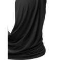 thumbnail image 4 of A2Y Women's Sexy Drape Front Deep V-Neck Cowl Neckline Halter Backless Party Club Top Black 3XL, 4 of 6