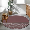 thumbnail image 3 of Boho Red Brown Flower Round Area Rug 3Ft Washable Small Circle Rugs for Kitchen Entryway, Abstract Bohemia Pesley Floral Non-Slip Carpet Floor Mats Indoor Outdoor Carpet Runner Aesthetic Home Decor, 3 of 8