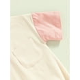 thumbnail image 6 of Bagilaanoe Newborn Baby Girl Boy Rompers Contrast Short Sleeve Bodysuits 3M 6M 12M 18M 24M Infant Casual One Piece Short Jumpsuit, 6 of 8