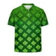 thumbnail image 4 of Día de San Patricio de los Hombres Impreso Solapa de Manga Corta, Camisa de Tela de Malla Casual para el Aire Libre Y el Ocio, 4 of 9