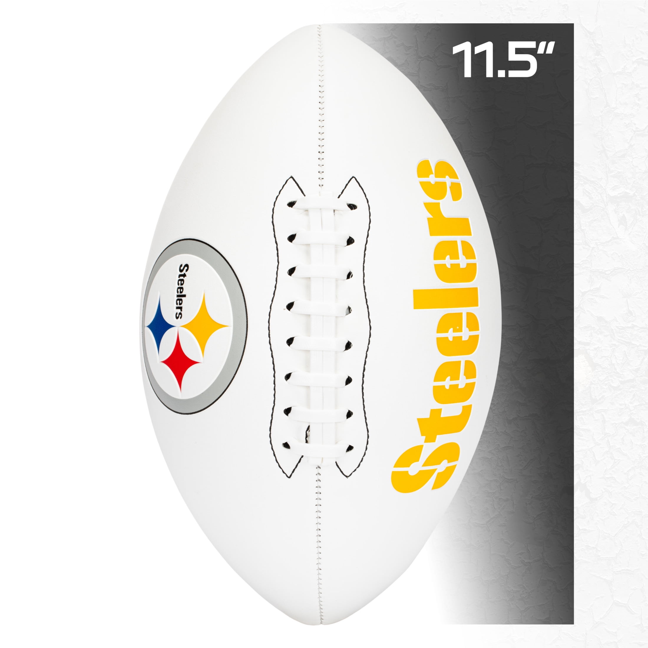 Franklin Sports NFL Pittsburgh Steelers Autograph Football - Official Size White Panel Souvenir Football for Autographs + Signatures - NFL Team Fan Shop Memorabilia Football for Display