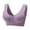 Purple, variant on Gyexs Women's Front Closure Bra Comfortable Tank Top Style Soft Cup Wireless Support for Mature Age, Beige, Size XXL