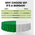 thumbnail image 3 of KitchenK Plastic Table Cloth Disposable 10 Pack, 84'' Round Table Cloths, St Patricks Day, Christmas Decorations, Tablecloths, Round, Forest, Emerald, Plastic Cover, Leakproof & Sturdy, Green, 3 of 8