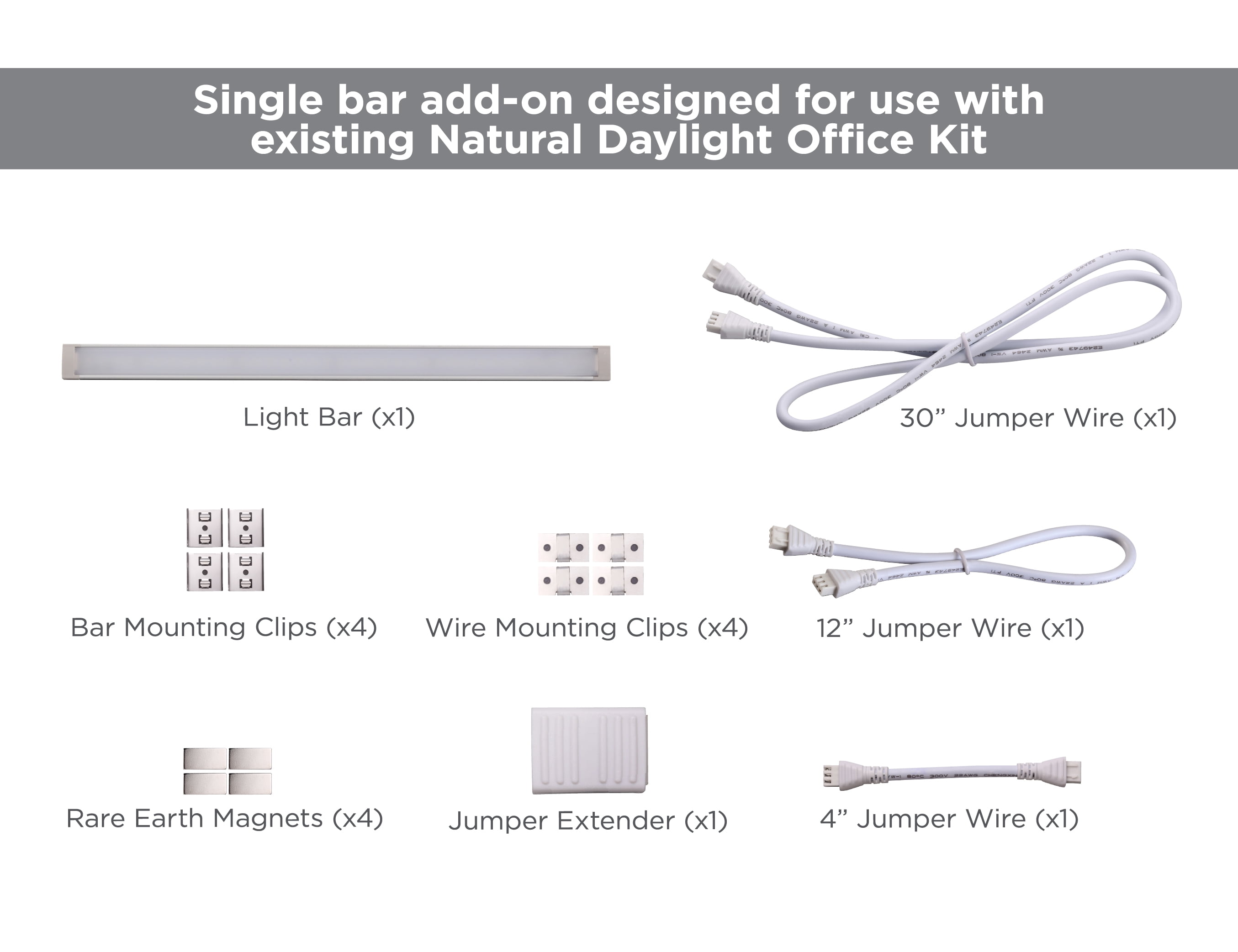 Black & Decker 1-Bar Under-Cabinet LED Lighting, 12 Add-On Bar, Natural Daylight