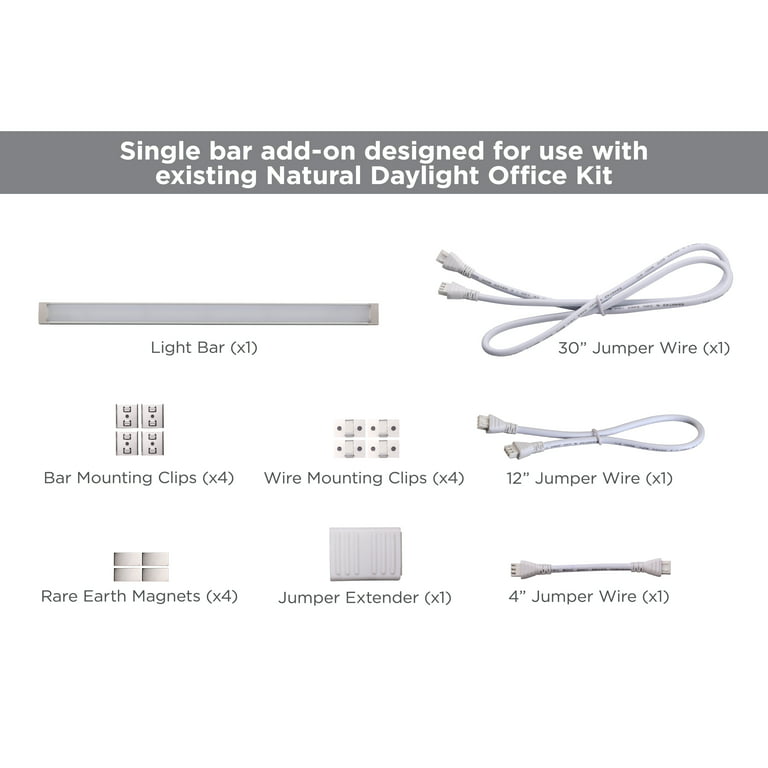 Black & Decker 2-Bar Under-Cabinet LED Lighting Kit, 12, Natural Daylight