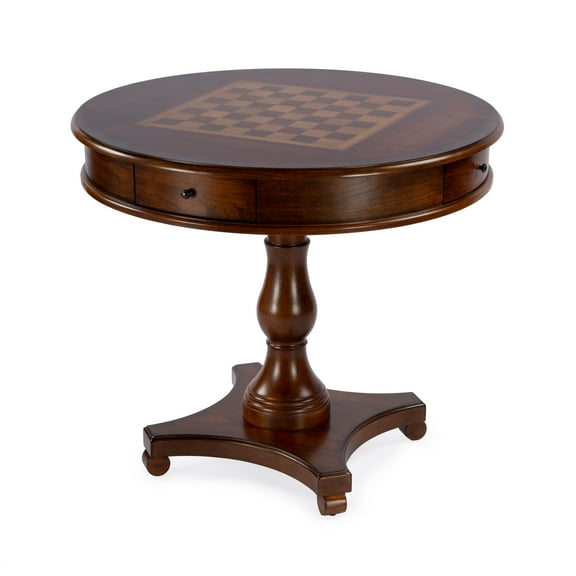 Butler Specialty Company Fredrik 34"D Round Wood Game Table - Antique Cherry