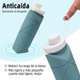 thumbnail image 4 of Botella de agua deportiva plegable, 2 botellas de agua blandas con válvula a prueba de fugas, botella de agua de silicona portátil sin BPA para gimnasio, correr, andar en bicicleta, acampar, etc., 4 of 7