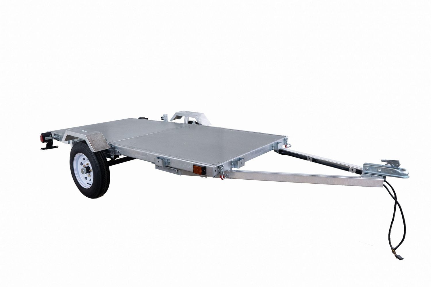 DK2 4 ft. x 8 ft. Single Axle Galvanized Folding Utility Trailer