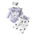 thumbnail image 1 of Fortune Baby Girl Ruffle Long Sleeve Elephant Romper Long Pants 2Pcs Infant Fall Clothes 0-24 Months, 1 of 9