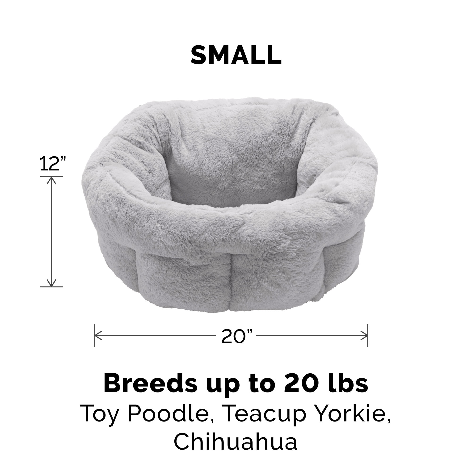 FurHaven Small Self-Warming Polyester Pet Bed, Gray