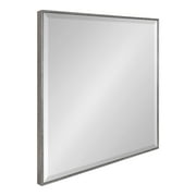 Kate and Laurel Rhodes Glam Square Wall Mirror, 28.75 x 28.75, Dark Silver, Chic Modern Accent Mirror for Wall
